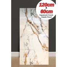 Renkli Duvarlar 60CMX120CM Naturel Toprak Mermer Desenli Yapışkanlı Mutfak Banyo Köpük Duvar Paneli Kağıdı TX-016