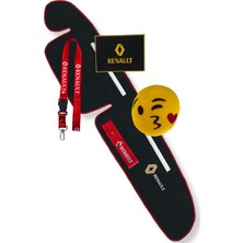 Tusba Market Renault Broadway R9/11 Spring Fairway Flash Nakışlı Göğüs Torpido Halısı / Oto Emoji Yastık + Aksesuar