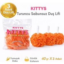 KITTYS Kıttys 3’lü Ekonomik Sabunsuz Duş Lifi Seti (40 gr x 3 Adet)