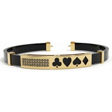 Winners Jewels Kart Sembollü Siyah Şans Bilekliği