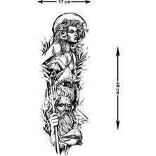 Dövme Kutusu Geçici Kol Kaplama Dövme – Kafatası ve Güller: Hayat ve Ölümün Dönüşüm Hikayesi