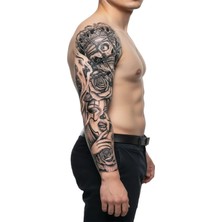 Dövme Kutusu Geçici Kol Kaplama Dövme – Kuru Kafa ve Palyaço Kız