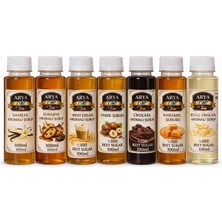 Arya Coffee Vanilya - Kurabiye - Irish Cream - Fındık - Çikolata - Karamel - Beyaz Çikolata Şurupları 7X100ML