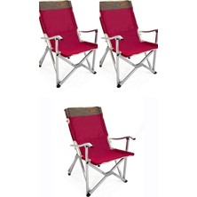 Kılıçaslan Camp Madfox 3'lü Dachuan Katlanır Kamp Sandalyesi Bordo
