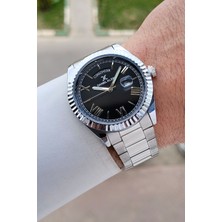 Daniel Klein Erkek Kol Saati Gümüş Çelik Kasa 5 ATM Suya Dayanıklı Siyah Kadran ile Şık Tasarım