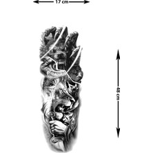 Dövme Kutusu Vahşi Kurt Aslan Sleeve Geçici Dövme | Pençe Pençe Yunan Motif Epik Tasarım