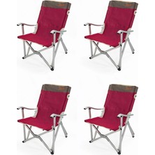 Kılıçaslan Camp Madfox 4'lü Dachuan Katlanır Kamp Sandalyesi Bordo