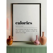Des Vu Print Kalori Tanımı Posteri, Diyet Diyetisyen Temalı Çerçevesiz Poster
