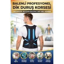 Ankaflex Balenli Profosyonel Dik Duruş Korsesi Ortopedik Boydan Balenli Sırt Bel Kemeri
