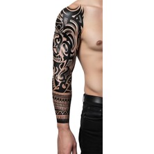 Dövme Kutusu Geçici Kol Kaplama Dövme – Maori Motifi ile Gelenek, Güç ve Ruhani Dengenin Sembolü!