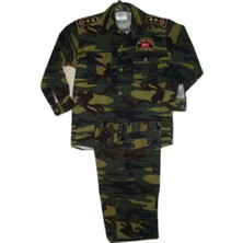 Uğur Böceği Çocuk Single Sword Unisex/Erkek/Kız Çocuk Polis-Asker Kıyafeti Elbisesi Üniforma Takımı (Komando 7-8 Yaş)