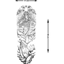 Dövme Kutusu Geçici Kol Kaplama Dövme – Gökyüzü ve Melek Motifi ile Yüksek Ruhlar, Rehberlik ve Sonsuz Aydınlanma!