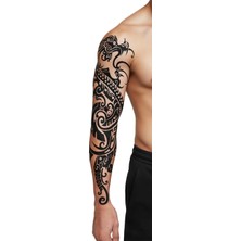 Dövme Kutusu Geçici Kol Kaplama Dövme – Ejderha Motifi ile Gücün, Yıkıcılığın ve Efsanenin Sembolü!