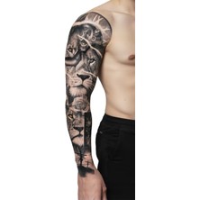 Dövme Kutusu Geçici Kol Kaplama-Aslan ve Haç Figürü