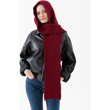 Wega Moda Kapüşonlu Kalın Atkılı Balaclava Kadın — Triko Kapşon Şal | Yumuşak Dokulu Kışlık Aksesuar