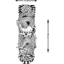 Dövme Kutusu Geçici Kol Kaplama Dövme – Ejderha Figürü ile Güç, Yıkıcılık ve Efsanenin Sembolü!