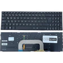 Notespare Asus Uyumlu Vivobook Pro 17 X705UA-BX146T, 17 X705UA-BX200T Işıklı Klavye Siyah Tr