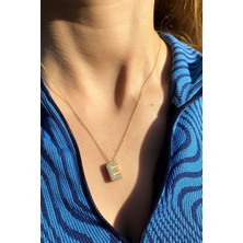 Spossy Silver Jewelry E Harf Kolye