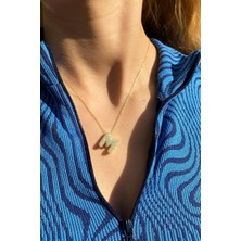 Spossy Silver Jewelry M Harf Kolye