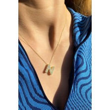 Spossy Silver Jewelry N Harf Kolye