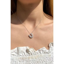 Spossy Silver Jewelry U Harf Kolye