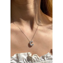 Spossy Silver Jewelry C Harf Kolye