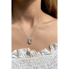 Spossy Silver Jewelry Ü Harf Kolye