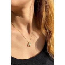 Spossy Silver Jewelry K Harf Kolye