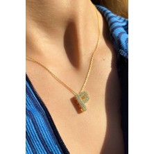 Spossy Silver Jewelry P Harf Kolye