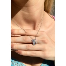 Spossy Silver Jewelry Baget Taşlı K Harfi Kolye