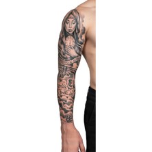 Dövme Kutusu Geçici Kol Kaplama Dövme -Meryem Ana Bulut Dövmesi