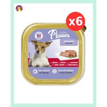 Plaisir Sığır Etli ve Sebzeli Köpek Yaş Maması 150GR (6 Adet)