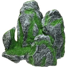 Dophin U-852 Yapay Yosunlu Kaya Akvaryum Dekoru