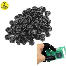 OEM Antistatik Esd Lateks Siyah Parmaklık L Beden