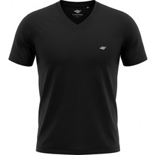 Crosstime V Yaka Siyah Erkek Tshirt