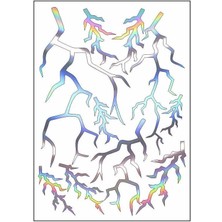 A4 Sticker 128 Tek Paket Çoklu Sticker Şimşek Ride Or