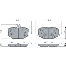 Bosch Fren Balata Arka Mercedes C Serısı (W206, S206) 2021- / E Serısı (W214, S214) 2023-