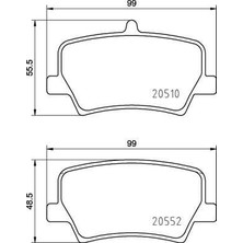 Valeo Fren Balata Arka Volvo XC40 1.5 T3 2018- / XC40 2.0 D3 2018- / XC40 2.0 D4 2018-
