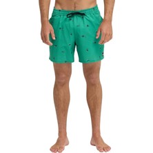Quiksilver Strech Printed Yeşil Erkek Mayo