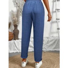 Civetta Kadın Yüksek Bel Lastikli Belde Bağcık Detaylı Aerobin Pantolon