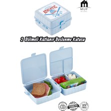 Muf Home 2 Bölmeli Katlanır Çocuk Beslenme Kabı Bpa Içermez Sağlıklı Okul Sefer Tası 1200ML