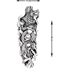 Dövme Kutusu Geçici Kol Kaplama Dövme – Medusa ve Köpekbalığı: Güç ve Tehlikenin Sembolü
