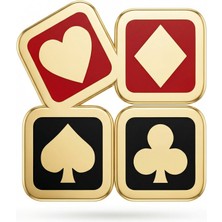 Winners Jewels Dörtlü Poker Sembolü Tek Küpe