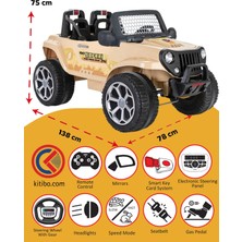 Pilsan Safari Akülü Araba 24V 4x4 Kumandalı – Çift Kişilik Güçlü Çocuk Jeep