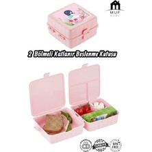 Muf Home 2 Bölmeli Katlanır Çocuk Beslenme Kabı Bpa Içermez Sağlıklı Okul Sefer Tası 1200ML
