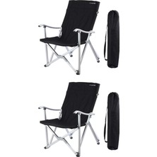 Kılıçaslan Camp Madfox 2'li Dachuan Katlanır Kamp Sandalyesi Siyah