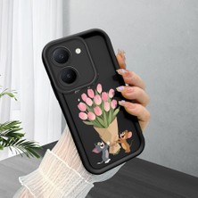 Ucuc Vivo Y27 5G/Y27S Uyumlu Siyah Silikon Kılıf Darbeye Dayanıklı Kamera Korumalı