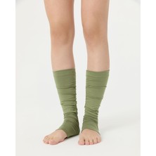 Ayma Active Matcha Yeşil Lastikli EcoVero™Viskoz Topuğa Geçen Büzgülü Tozluk
