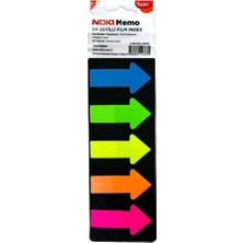 Noki İndex Ok Şekilli Film Postit Ayraç Yağışkanlı Not Kağıdı 5 Renk 25x44Mm 12052