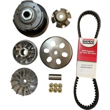 Rks Newlight 125 -Wildcat 125 cc Ön +Arka Varyatör Debriyaj ve Bando Kayış Komple Aktarma Seti Arasmoto